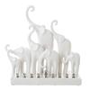 Ceramic Menorah Family Elephants view 1