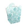 Mini Damask Print Pet Take-out Gift Favor Boxes, Pack of 12 (4" x 3.5" x 4", White/Blue) view 1