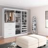 Bestar Closet Organizer System 86-inch for Walk-In Closets, Bedroom, Entryway, Pur Collection, Modern, White view 2
