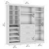 Bestar Closet Organizer System 86-inch for Walk-In Closets, Bedroom, Entryway, Pur Collection, Modern, White view 3