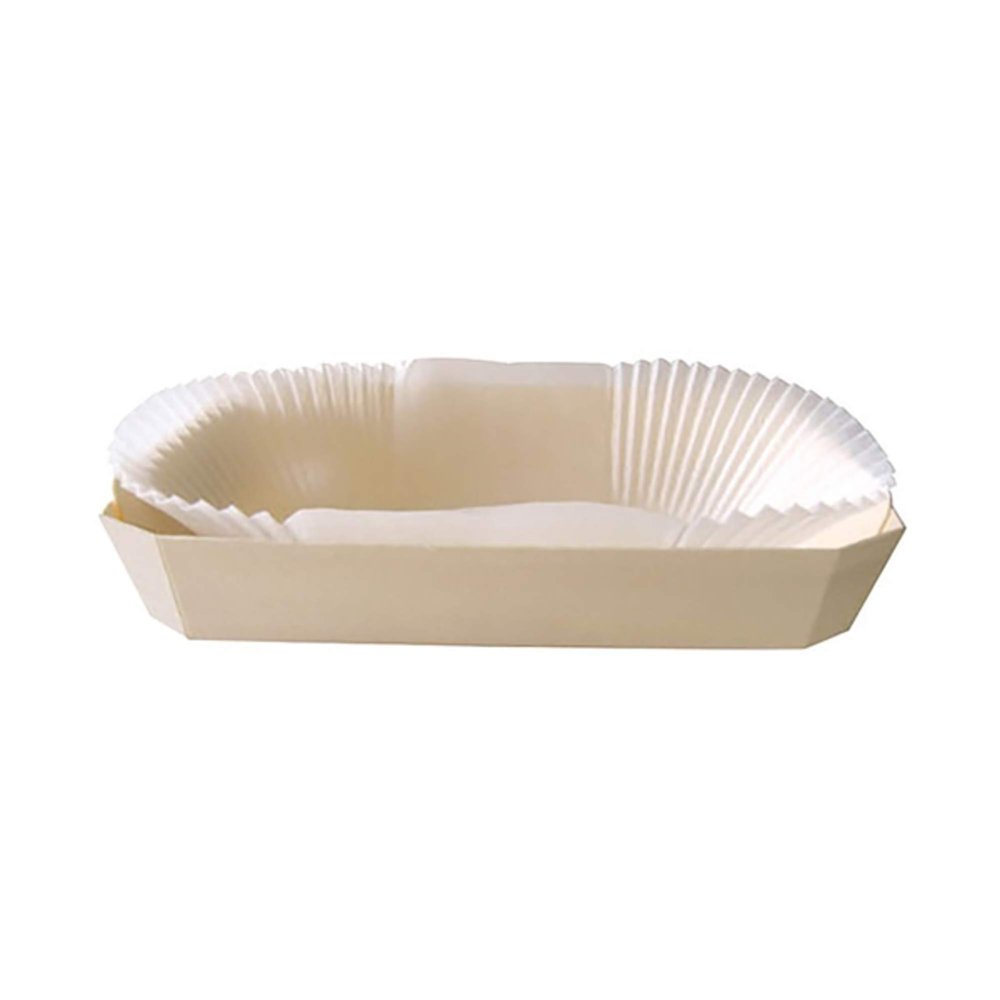 Abbonpanza Wooden Baking Mold (Case of 100), PacknWood - Wood Baking Pan with Baking Liners Included (30 oz, 10" x 4.5" x 2.5") 210NBAKE501
