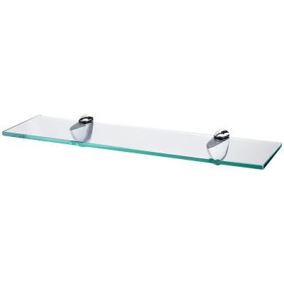KES Bathroom Glass Shelf Shower 20 Inch Organizer Extra Thick Tempered Glass Zinc Alloy Wall Mounted Polished Chrome Finish, BGS3200