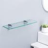 KES Bathroom Glass Shelf Shower 20 Inch Organizer Extra Thick Tempered Glass Zinc Alloy Wall Mounted Polished Chrome Finish, BGS3200 view 2