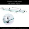 KES Bathroom Glass Shelf Shower 20 Inch Organizer Extra Thick Tempered Glass Zinc Alloy Wall Mounted Polished Chrome Finish, BGS3200 view 3