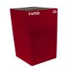 Witt Industries 36GC02-SC GeoCube Recycling Receptacle with Slot Opening, Steel, 36 gal, Scarlet view 1