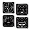 (G Lintec) Trintec [instrument panel] retro Square Coaster Set (Black) view 1