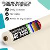 Party Solids Ivory Plastic Table Cover Roll 40" X 300' Table Cloth Plastic Cover Roll - Premium Quality Thick 0.5 MIL Banquet Rolls - Disposable Tablecloth Rolls view 2