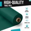 Party Solids Dark Green Plastic Table Cover Roll 40" X 300' Table Cloth Plastic Cover Roll - Premium Quality Thick 0.5 MIL Banquet Rolls - Disposable Tablecloth Rolls view 4