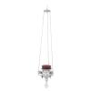 Orthodox Greek Christian Bronze Hanging Votive Vigil Oil Lamp with Chain and Red Glass - 237n view 2