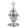 Greek Christian Orthodox Bronze Table Oil Lamp - 9742n view 1
