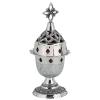 Orthodox Greek Christian Bronze Votive Vigil Oil Lamp with Red Glass - 8831n view 1