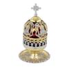 Greek Christian Orthodox Bronze Table Oil Lamp - 9580gn view 1