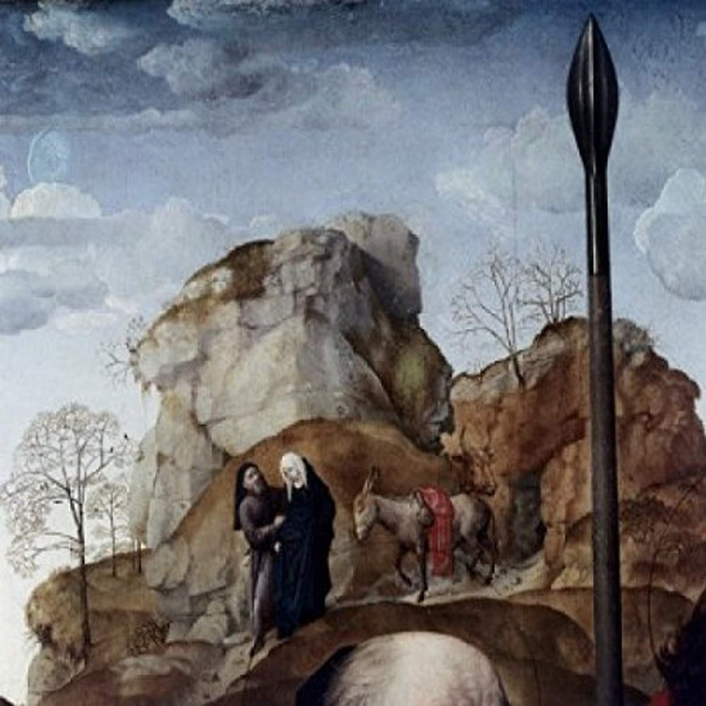 Mary and Joseph (Portinari Triptych Detail) by Hugo van der Goes oil on wood 1476-79 (circa 1440-1482) Italy Florence Galleria degli Uffizi Poster Print (18 x 24)