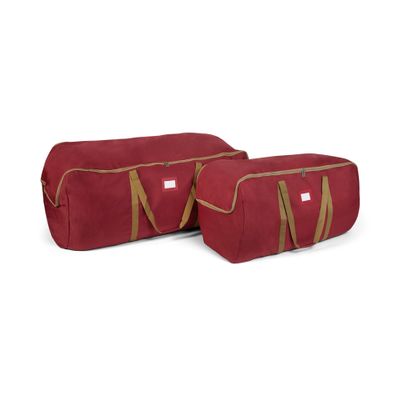 Covermates Keepsakes Garland Duffle Bag - Durable Polyester, Reinforced Handles, Fits up to 25 Foot Garland Depending on Thickness - Holiday Storage, Red