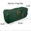 Covermates Keepsakes Garland Duffle Bag - Durable Polyester, Reinforced Handles, Fits up to 25 Foot Garland Depending on Thickness - Holiday Storage, Green view 3