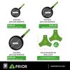 BRA PRIOR Set of 3 Cast Alumunium Non-Stick Frying Pans, 18, 22 and 26 cm by BRA view 2