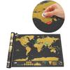 Black Luxury Scratch World Map Cylinder Packing Home Decor Gift view 1