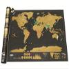Black Luxury Scratch World Map Cylinder Packing Home Decor Gift view 2