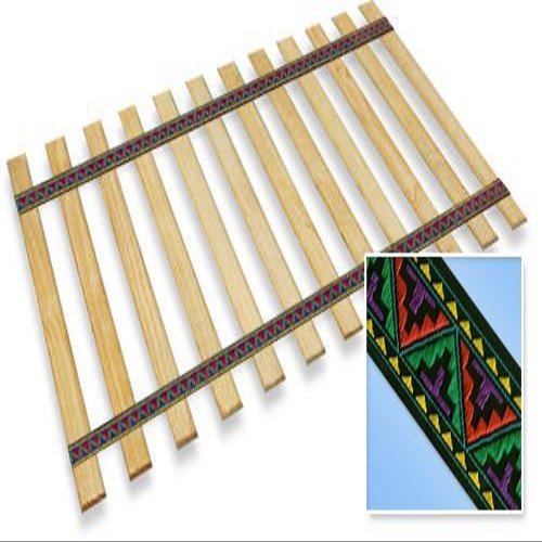 The Furniture Cove Full Size Custom Bed Slats With Navajo Themed Strapping-Help Support Your Box Spring and Mattress