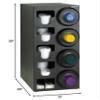 Dispense-Rite SLR-C-4RBT Countertop Cup Dispensing Cabinet, 4 SLR-2F, Built-In Lid and Straw Organizers, Fits 844 oz Cups and Lids, Black Polystyrene, 32.25" H x 13" W x 23" D view 2