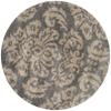SAFAVIEH Florida Shag Collection Area Rug - 4' Round, Grey & Beige, Damask Design, Non-Shedding & Easy Care, 1.2-inch Thick Ideal for High Traffic Areas in Living Room, Bedroom (SG460-8013) view 2