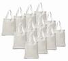 (36 Pack) 3 Dozen 100% Cotton Reusable Blank Tote Bags Tob296 view 2