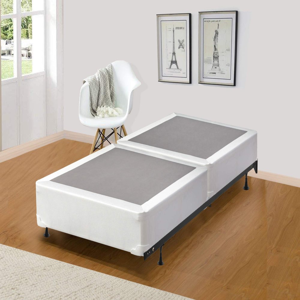 Continental Sleep Fully Assembled Split Wood Traditional Box Spring/Foundation For Mattress Set, Twin XL, Beige