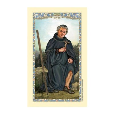 Christian Brands Catholic Holy Cards - Laminated Inspirational Prayer Card with Gold Foil Embossing, 25-Count, Saint Peregrine