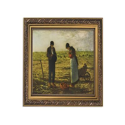 Gerffert Christian Wall Dcor Ornate Gold Framed Artwork, 13 x 11-Inch, Millet - The Angelus