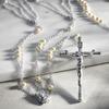 1home Creed - Ladder Lasso Wedding Rosary, 42-Inch,Clear view 2