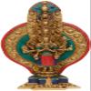 Eleven Headed Thousand Armed Avalokiteshvara - Brass Statue with Inlay view 1