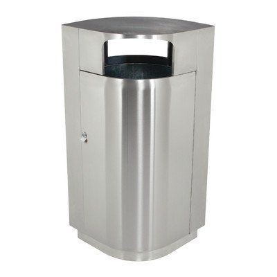COMMERCIAL ZONE PRODUCTS 782129 Waste Container,Stainless Steel,40 gal.