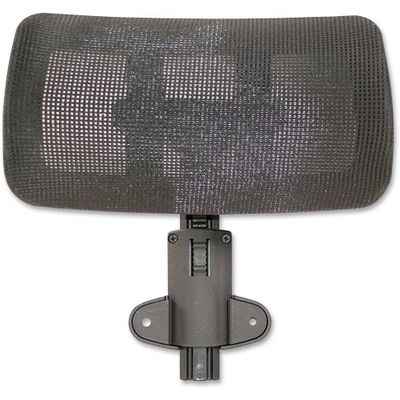 Lorell Hi-Back Chair Mesh Headrest - Black - Nylon - 1Each