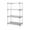 Quantum Solid Shelf Unit System - 86in.H Unit with 4 36in.W x 24in.D Shelves, Model Number WR86-2436SG view 1