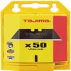 TAJIMA Utility Knife Blades - 50-Pack V-REX II Box Cutter Blades with Premium Tempered Steel & Safety Blade Dispenser - VRB2-50B view 1