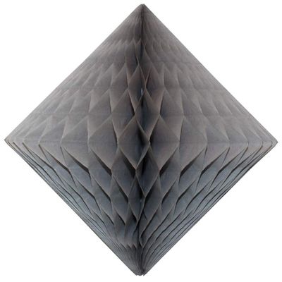 3-Pack 12 Inch Gray Honeycomb Diamond Decoration