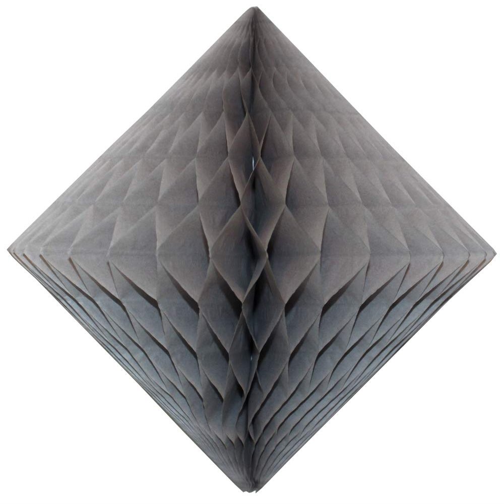 3-Pack 12 Inch Gray Honeycomb Diamond Decoration