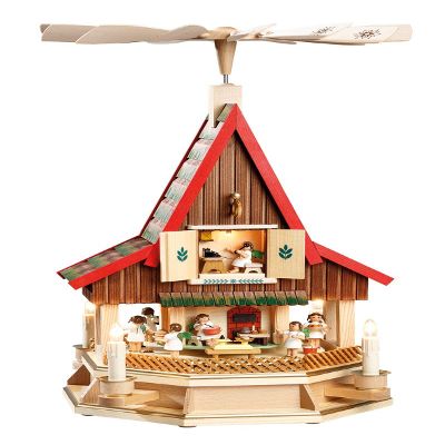 2- Tier Adventhouse German Christmas Angel's Bakery electrically Driven by Richard Glsser- 53cm / 21inch - Richard Glsser