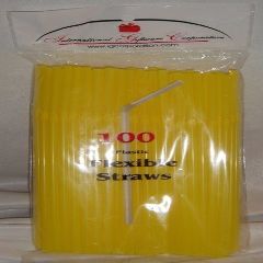 1,000 Drinking Straws - Flex/Flexible Drinking Straws - Yellow - Luau - Wedding - Party - Anniversary Supplies