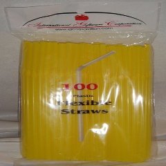 1,000 Drinking Straws - Flex/Flexible Drinking Straws - Yellow - Luau - Wedding - Party - Anniversary Supplies