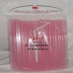 500 Drinking Straws - Flex/Flexible Drinking Straws - Pastel Pink - Luau - Wedding - Party - Anniversary Supplies