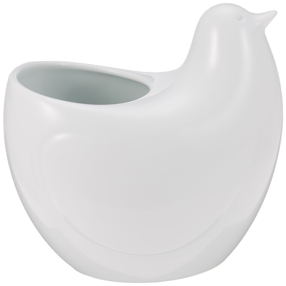 Hakusan Pottery Removable Free Stand, White Porcelain, Approx. 4.7 x 3.9 x 5.3 inches (12 x 10 x 13.5 cm), Poppo, Hasami Ware Made in Japan