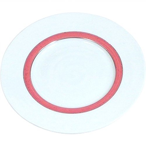 Plate: Arita Ware Red Roll Platinum Wire Handmade 7.5 inch Plate