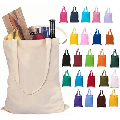 Set of 60 Wholesale Cotton Tote Bags 100% Cotton Reusable Tote Bags 5 Dozen