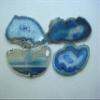 Stunningly Beautiful Agate Slices-Blue-Freeform Shapes 3.5-5 inches-Set of 4 view 1