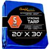 20' x 30' Blue Poly Tarp Cover, Water Proof Tent Shelter Camping RV Boat Tarpaulin view 1