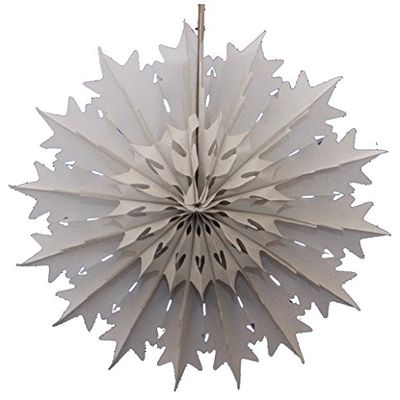 19" Tissue Paper Snowflake (6-Pack, Gray)