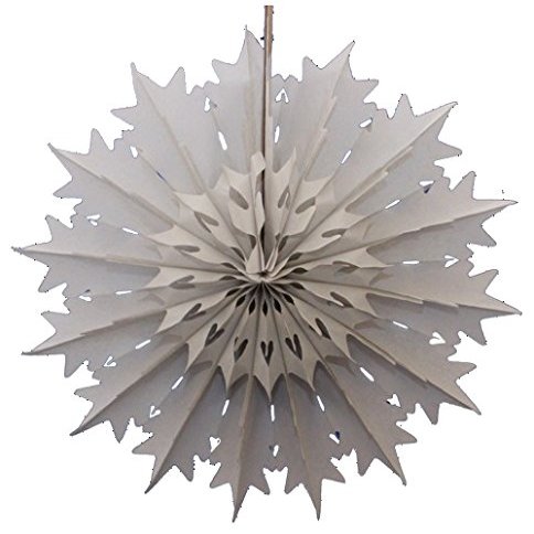 19" Tissue Paper Snowflake (6-Pack, Gray)