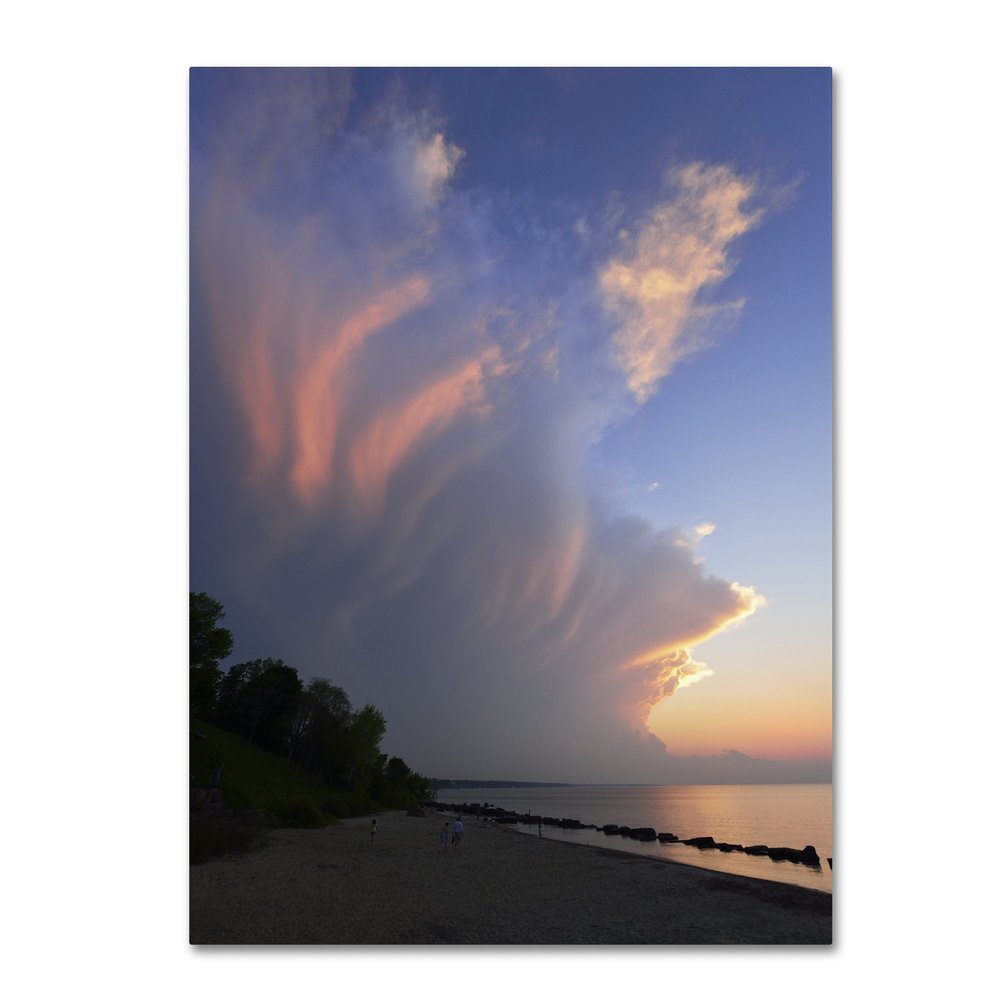 Trademark Fine Art Developing Sunset Storm Artwork by Kurt Shaffer, 18 by 24-Inch