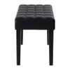CorLiving California 24 Panel Bench in Black Leatherette, Black view 4